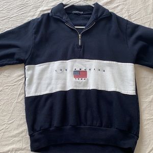 Brandy Melville Los Angeles Half Zip Sweatshirt